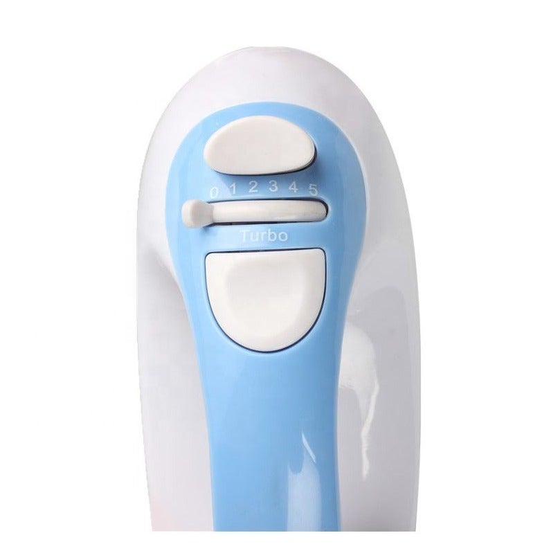 sokany Heavy Duty Mini Small Kitchen Mixing Machine Electric Egg Beater, 2 Beaters and 2 Dough Hooks with Stainless Steel Blades Can Make Mousses, Creamed Mixtures, 450W,Blue - Image 3